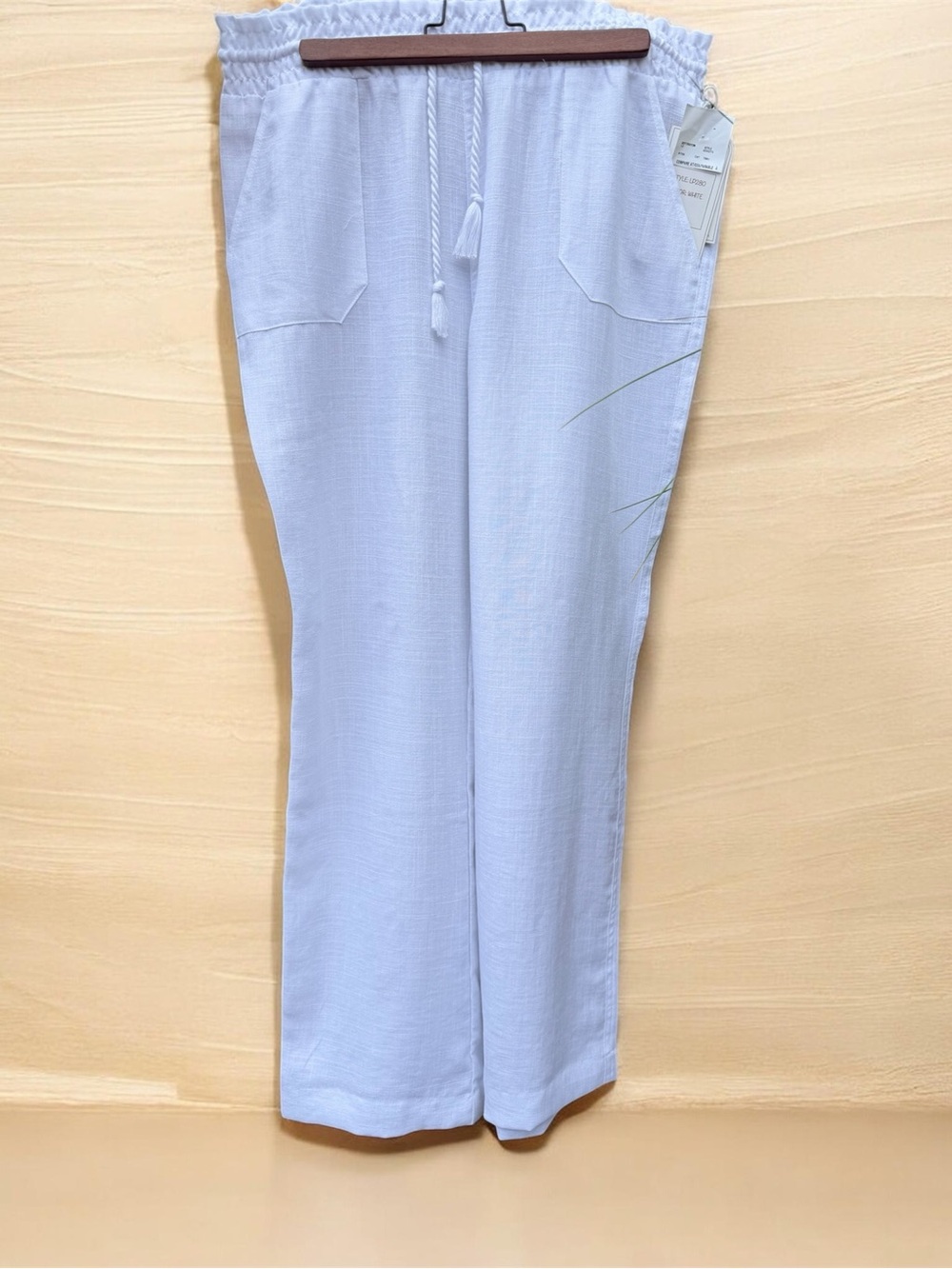 Ci Sono White Drawstring Casual Summer pants